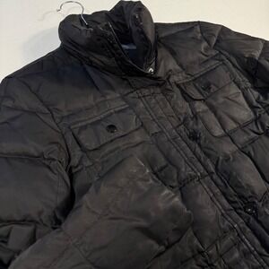 Kenneth Cole Reaction Black Quilted Puffer Jacket  Zip up Women's Medium pockets